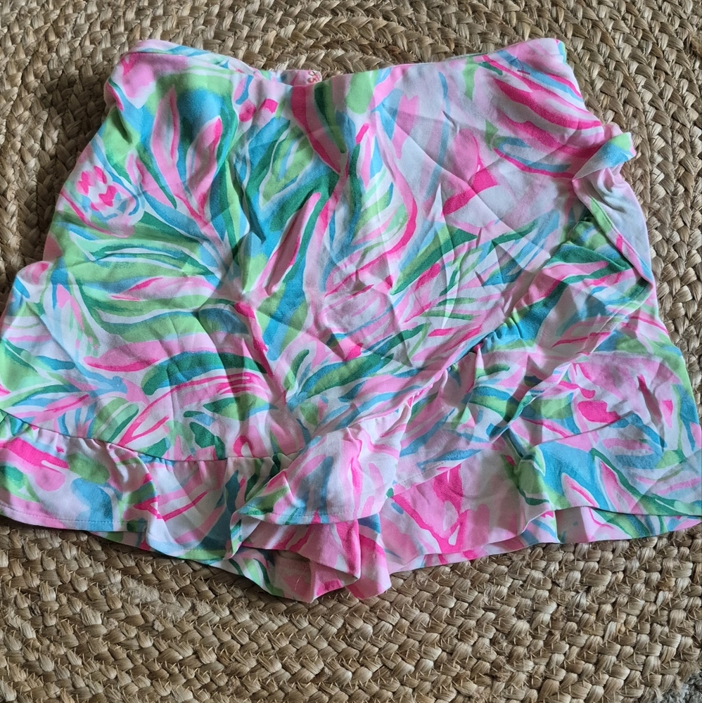 Lilly Pulitzer Faye Skort Pink and Green  Sz.00